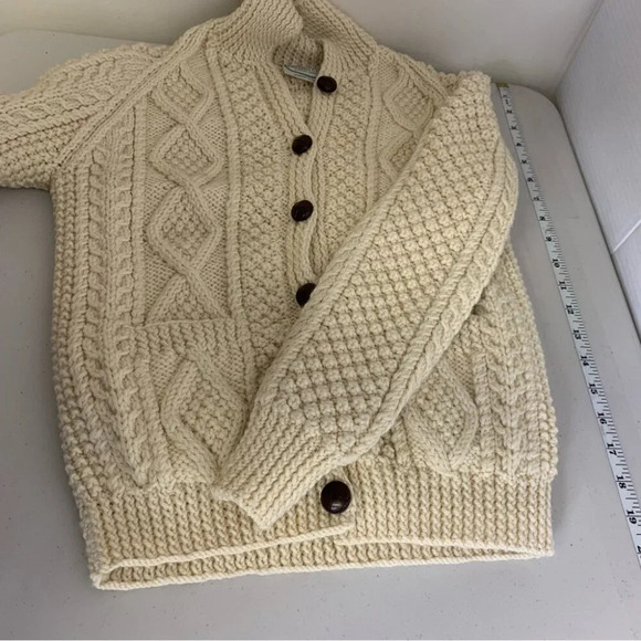 Blarney Woolen Mills Kids Handknit In Ireland Fisherman's Sweater Size Unknown - Picture 10 of 12
